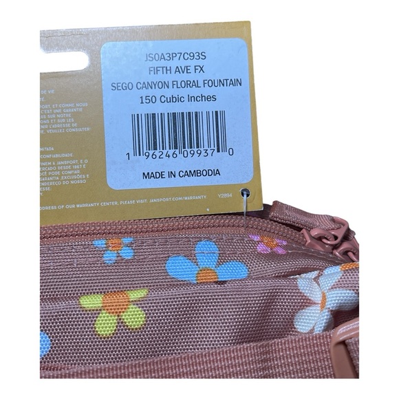 ✨ BRAND NWT Jansport Fifth Avenue Waistpack SEGO CANYON FLORAL MOUNTAIN bum bag - Picture 3 of 10